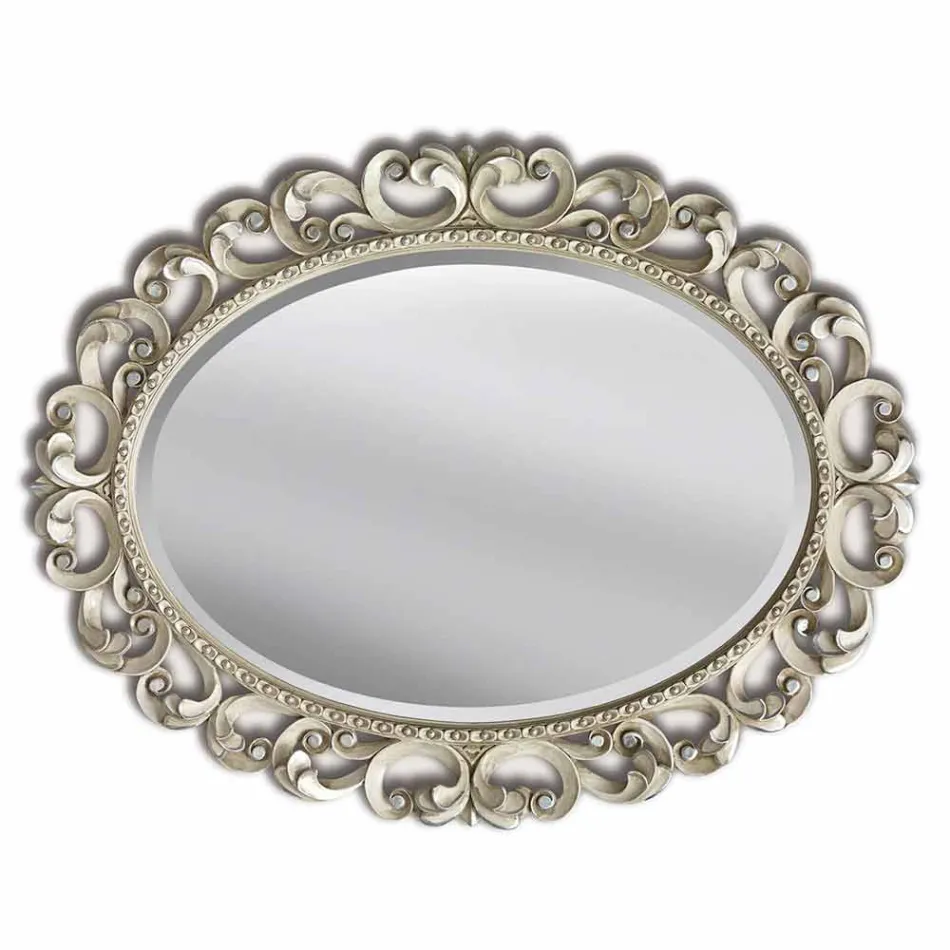 Specchiera da parete legno abete moderna a mano fatta in Italia Dario Viadurini