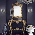 Specchiera da parete legno e consolle piano mdf made in Italy Andrea Viadurini