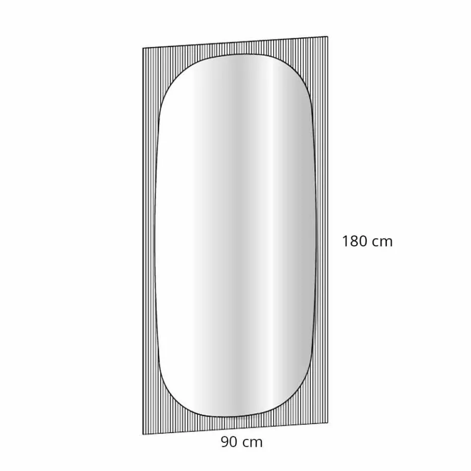 Specchiera da Parete Moderna con Specchio Color Bronzo Made in Italy – Bandolero Viadurini