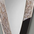 Specchiera da parete moderna in foglia argento fatta in Italia Urbino Viadurini