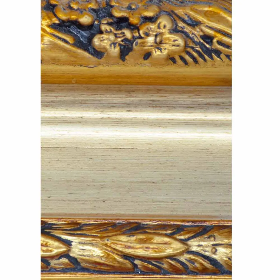 Specchiera da parete moderna in legno di abete fatta in Italia Armando Viadurini