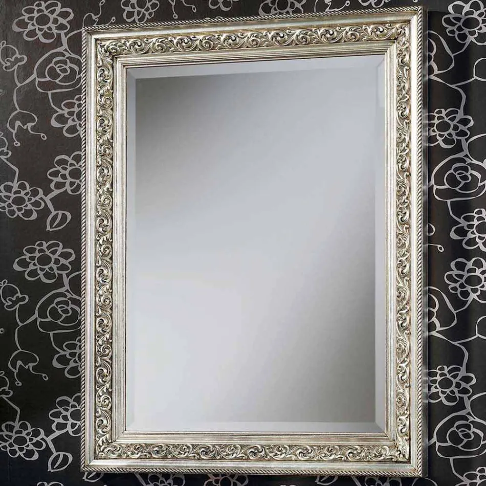 Specchiera da parete moderna in legno fatta a mano in Italia Piero Viadurini