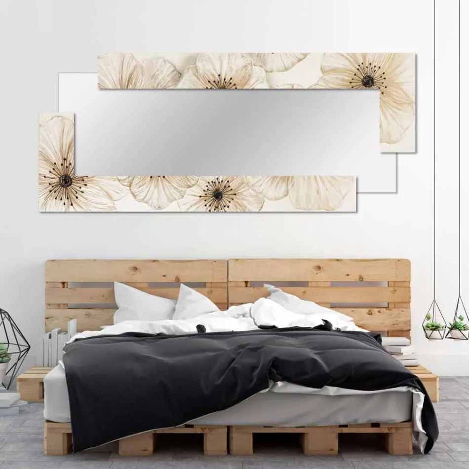 Specchiera da parete moderna in resina prodotta in Italia Sacile Viadurini