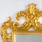 Specchiera da terra / muro design classico, finitura foglia oro Guerin Viadurini
