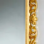 Specchiera da terra/ parete di design con finitura foglia oro Mata Viadurini