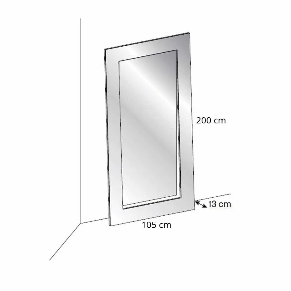 Specchiera da Terra Rettangolare di Design Moderno Made in Italy - Salamina  Viadurini