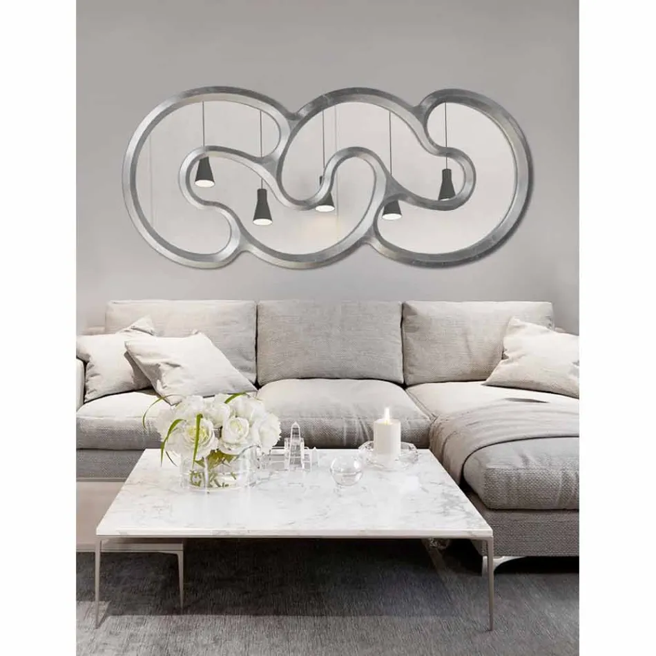 Specchiera di design da parete fatta a mano in Italia Teo Viadurini