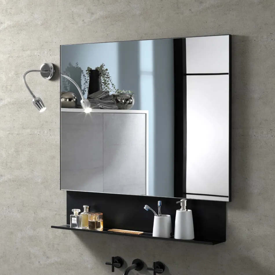 Specchiera Filo Lucido con Cornice Rivestita Made in Italy - Want Viadurini