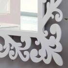 Specchiera Grande a Parete Design Rettangolare in Legno Bianco Moderno - Cortese Viadurini