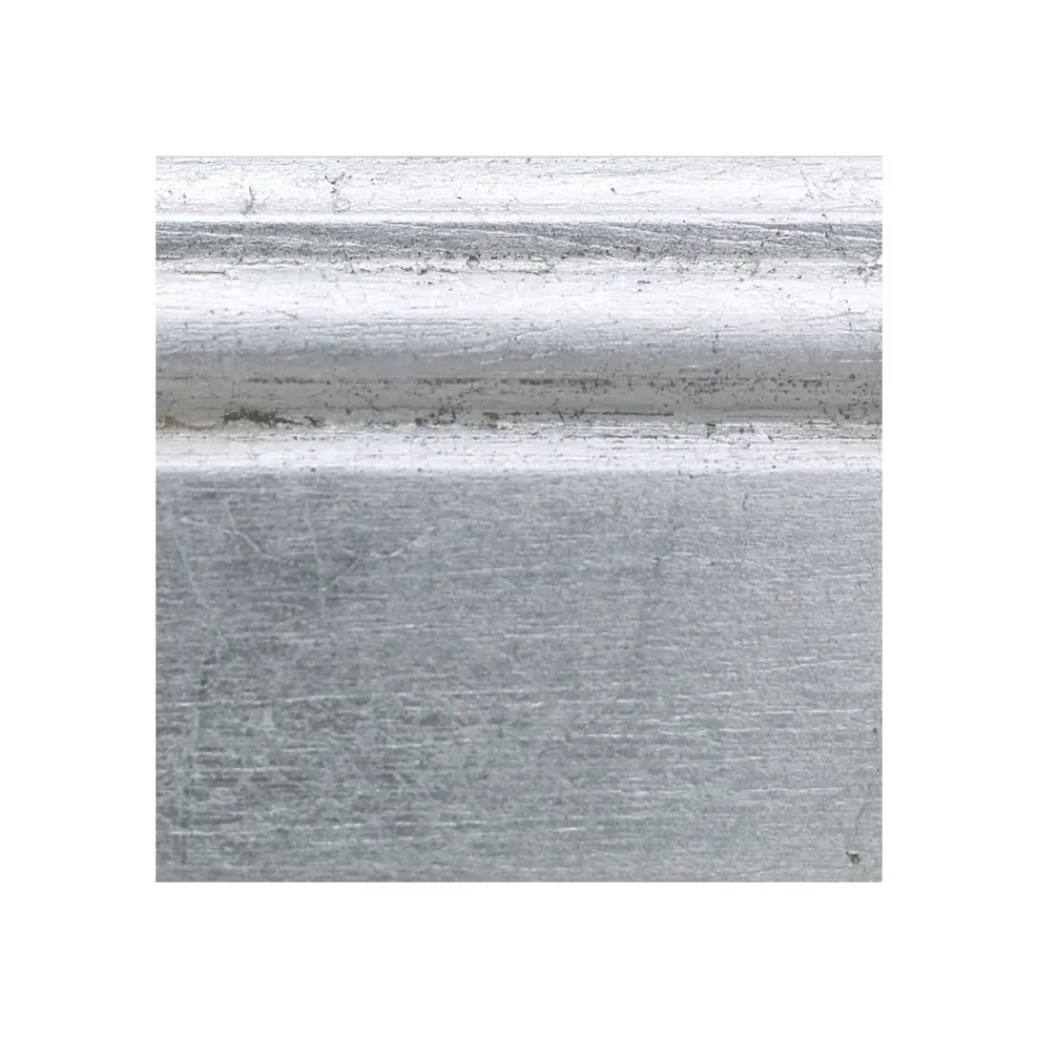 Specchiera in Foglia Argento e Specchio Molato Realizzata in Italia - Rongo Viadurini