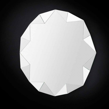 Specchiera moderna a muro dal design tridimensionale Diamond Viadurini