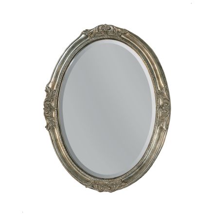 Specchiera Ovale con Specchio Molato Made in Italy - Avus Viadurini