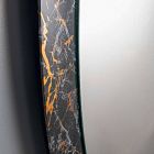 Specchiera Ovale di Design con Cornice Effetto Marmo Made in Italy - Denisse Viadurini