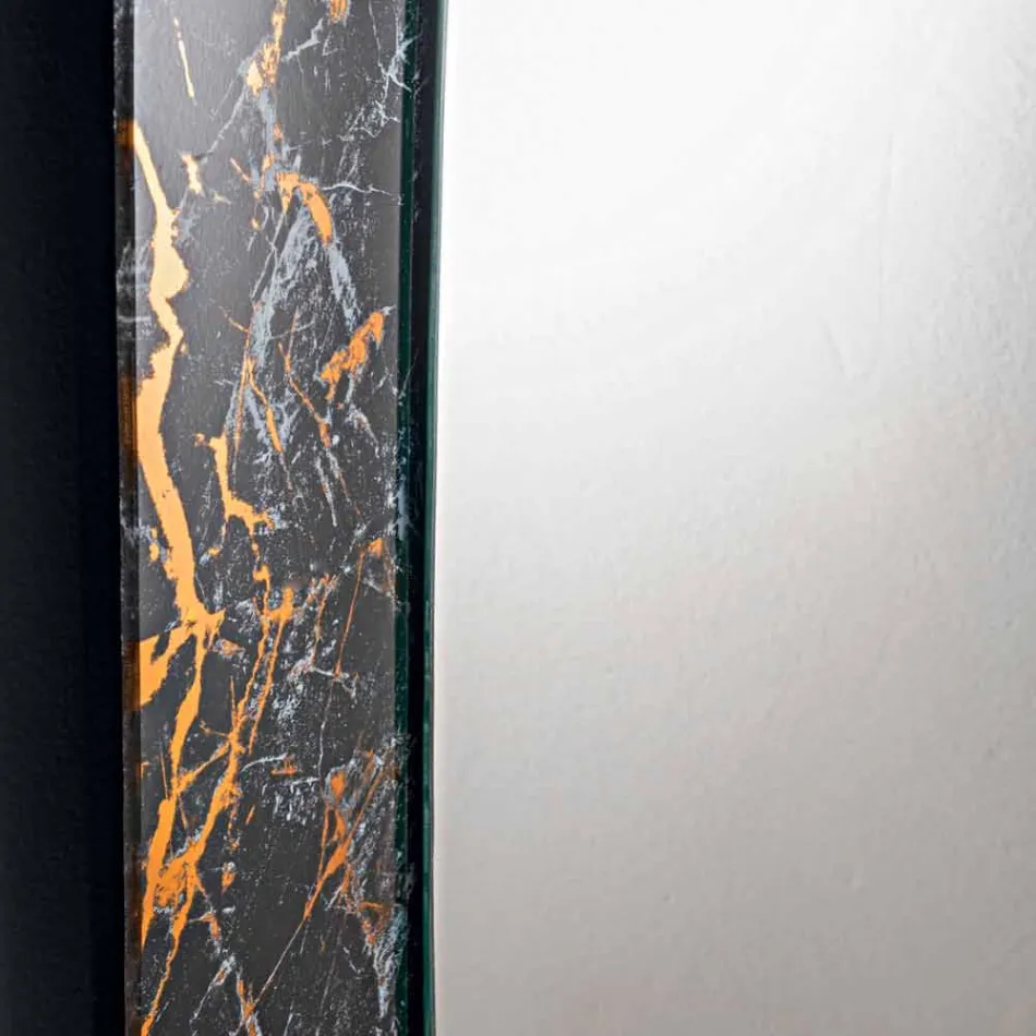 Specchiera Rettangolare di Design con Cornice in Vetro Made in Italy - Eclisse Viadurini