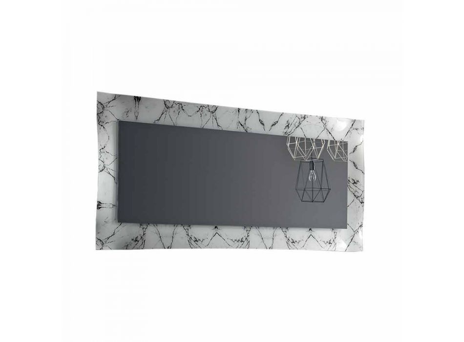 Specchiera Rettangolare di Design con Cornice in Vetro Made in Italy - Eclisse Viadurini