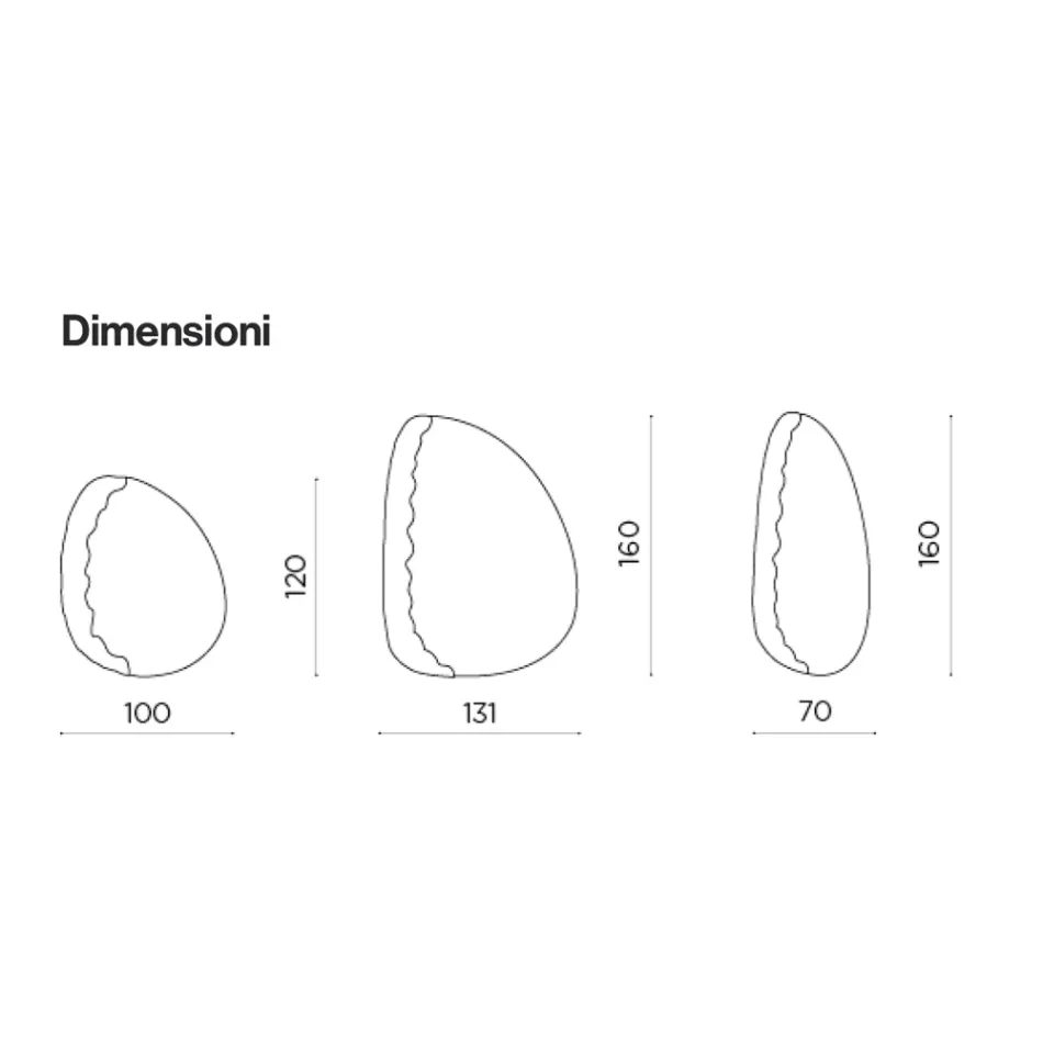 Specchiera Sagomata con Inserto in Vetro Mosso Made in Italy - Amata Viadurini