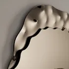 Specchiera Sagomata con Inserto in Vetro Mosso Made in Italy - Amata Viadurini