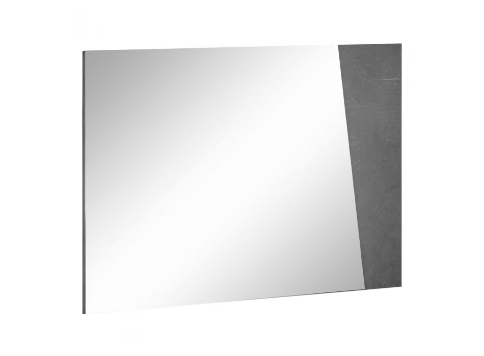 Specchio a Muro con Legno Bianco Lucido Ardesia Design Italiano - Joris Viadurini