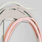 Specchio a Muro Moderno dal Design Decorativo in Legno Colorato - Orbita Viadurini