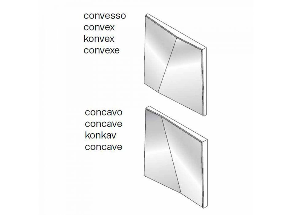 Specchio a Muro Modulare con Specchi Concavi e Convessi Made in Italy – Allergia Viadurini