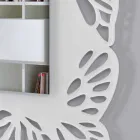 Specchio a Muro Plexiglass Bianco con Cornice Rettangolare Decorata - Alidifarf Viadurini