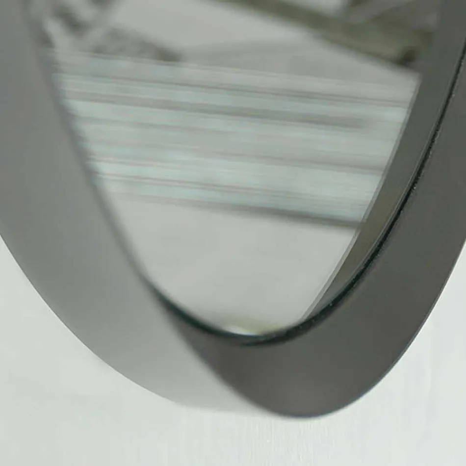 Specchio a Muro Rotondo con Cornice Laccata di Design Moderno Elegante - Odosso Viadurini