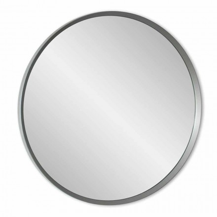 Specchio a Muro Rotondo con Cornice Laccata di Design Moderno Elegante - Odosso Viadurini