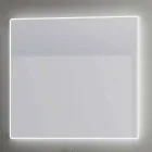 Specchio a parete con bordi satinati, illuminazione LED, Tessa  Viadurini