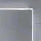 Specchio a parete con bordi satinati, illuminazione LED, Tessa  Viadurini