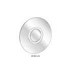 Specchio a Parete Design Tondo con Metallo Dorato con Centrotavola - Merale Viadurini