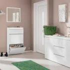 Specchio a Parete Quadrato con Cornice Bianca o Antracite - Emanuelito Viadurini