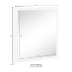 Specchio a Parete Quadrato con Cornice Bianca o Antracite - Emanuelito Viadurini