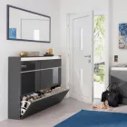 Specchio a Parete Rettangolare con Cornice Bianca o Antracite - Emanuelito Viadurini