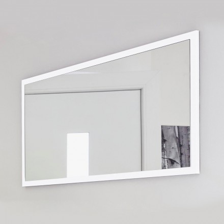Specchio a Parete Rettangolare con Cornice Bianca o Antracite - Emanuelito Viadurini