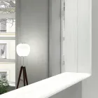 Specchio Bagno a Muro con Luce LED e Cornice in Legno Made in Italy - Geppio Viadurini