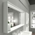 Specchio Bagno a Muro con Luce LED e Cornice in Legno Made in Italy - Geppio