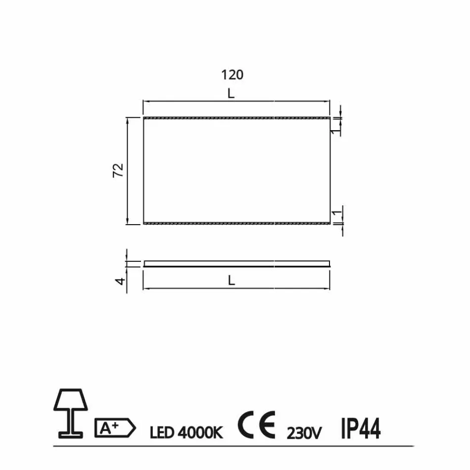 Specchio bagno con luce LED design moderno con bordi satinati Veva   Viadurini