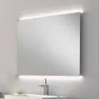 Specchio bagno con luce LED design moderno con bordi satinati Veva   Viadurini
