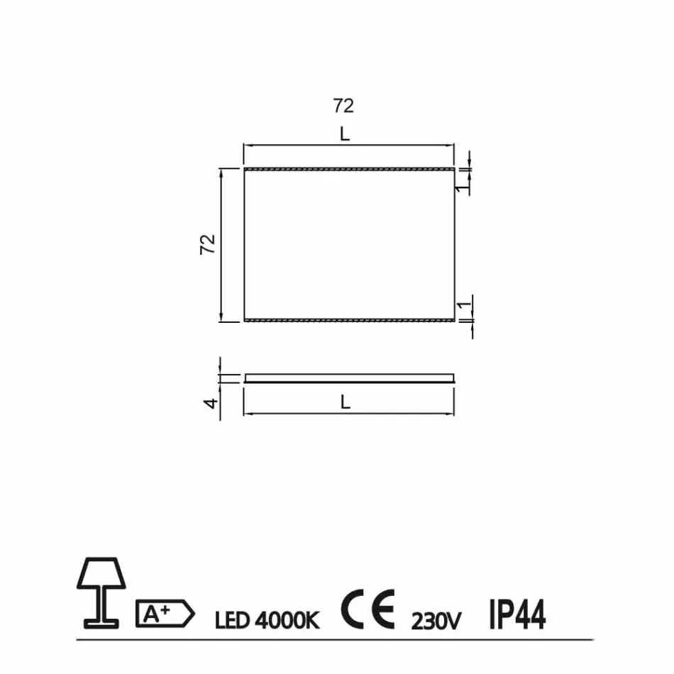 Specchio bagno con luce LED design moderno con bordi satinati Veva   Viadurini