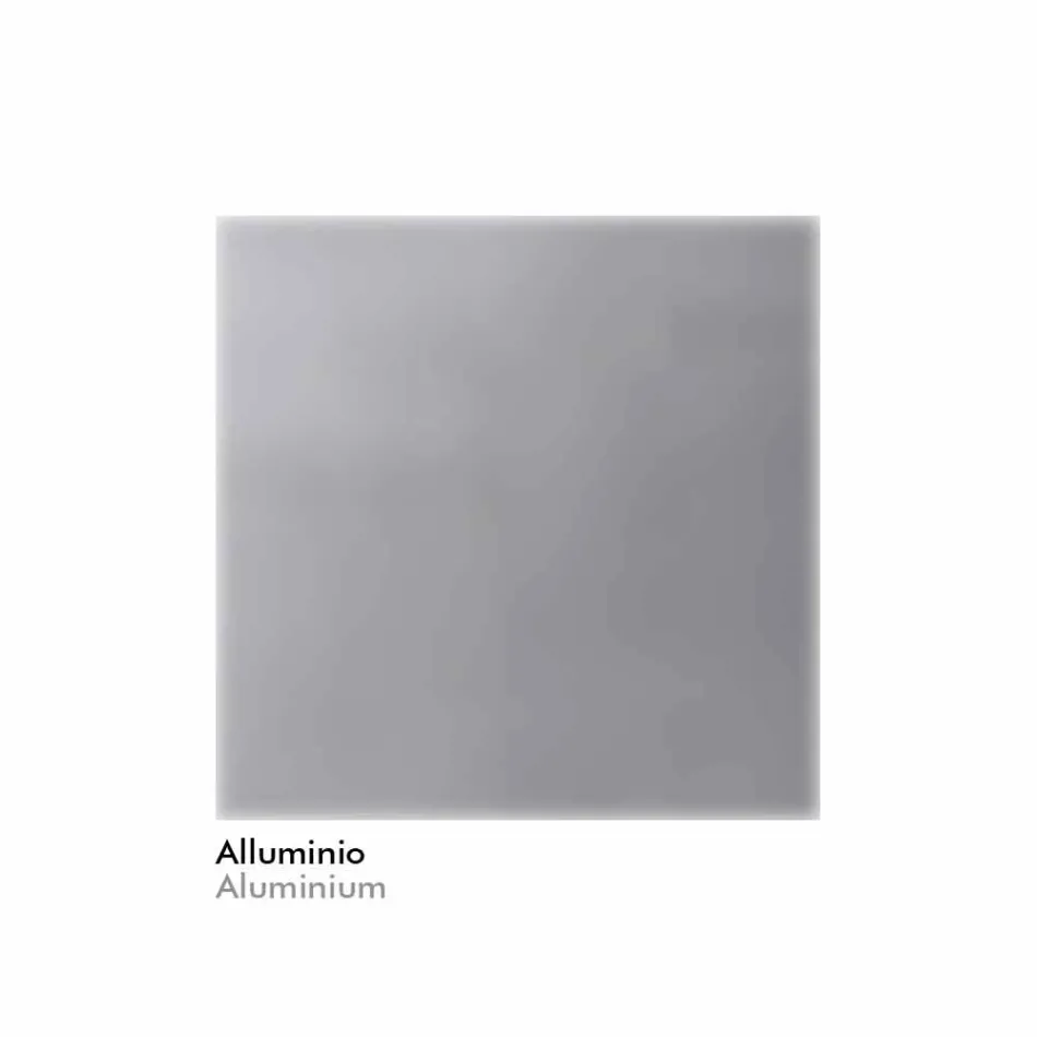 Specchio Bagno in Simil-Alluminio con Retroilluminazione Made in Italy - Palau Viadurini