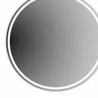 Specchio Bagno Rotondo Retroilluminato con Sabbiatura Made in Italy - Ranio Viadurini