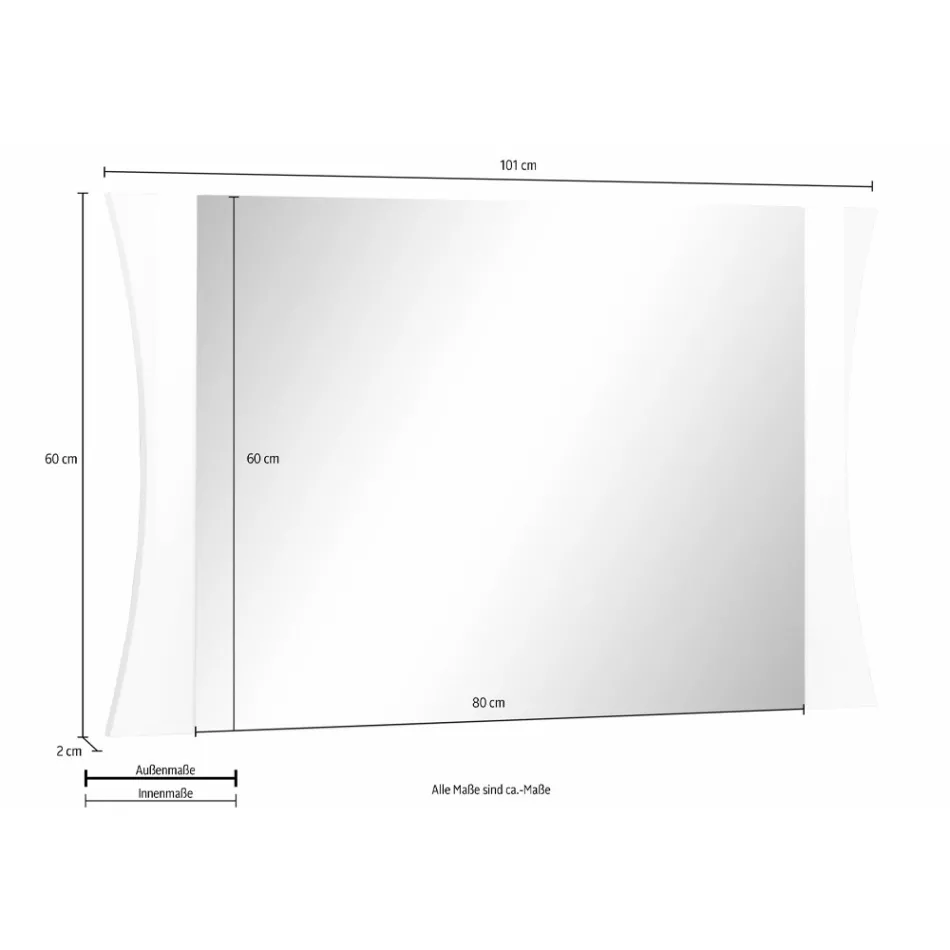 Specchio Camera Letto o Ingresso a Muro Design ad Arco 2 Misure - Sabine Viadurini