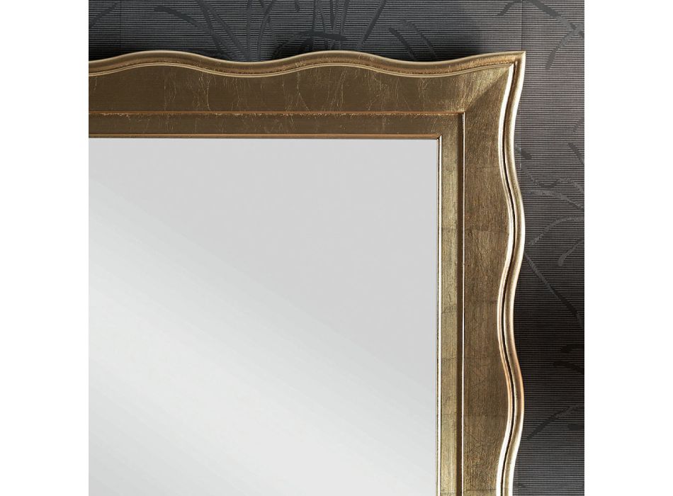 Specchio Classico con Cornice Oro Rettangolare Made in Italy - Florence Viadurini