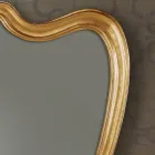 Specchio Classico Cornice Sagomata Legno Foglia Oro Made in Italy - Jenny Viadurini