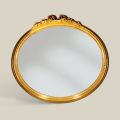 Specchio Classico Ovale con Cornice Foglia Oro Made in Italy - Prezioso