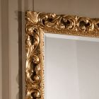 Specchio Classico Rettangolare Cornice Foglia Oro Made in Italy - Prezioso Viadurini