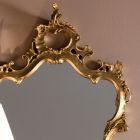 Specchio Classico Sagomato con Cornice Foglia Oro Made in Italy - Prezioso Viadurini