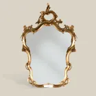 Specchio Classico Sagomato con Cornice Foglia Oro Made in Italy - Prezioso Viadurini