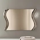Specchio Color Bronzo in Vetro Fuso con Inserto Centrale Made in Italy - Sorya Viadurini