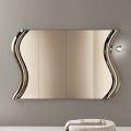 Specchio Color Bronzo in Vetro Fuso con Inserto Centrale Made in Italy - Sorya